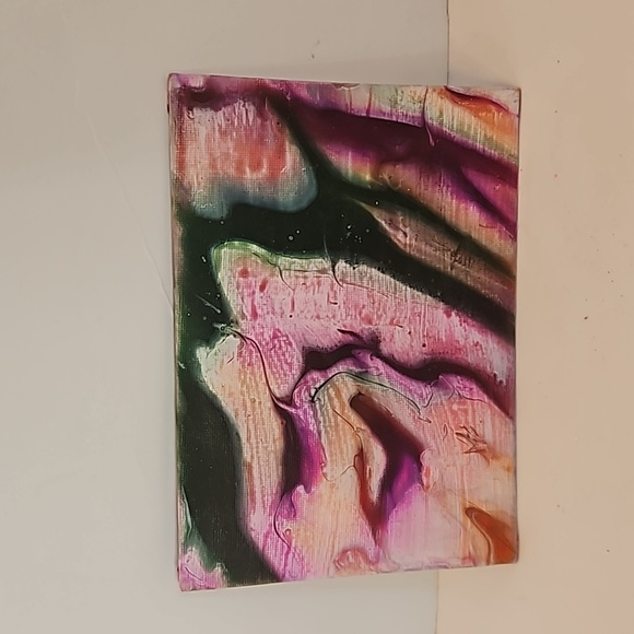 Hand Crafted acrylic pour fluid artwork abstract painting wall decor Upcycled - Picture 11 of 17